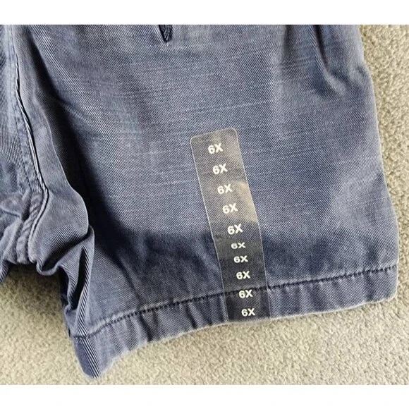 Polo Ralph Lauren Chino Shorts Unisex Kids 6X Navy Belt Loops Zip Fly Closure - Picture 15 of 15